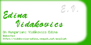 edina vidakovics business card